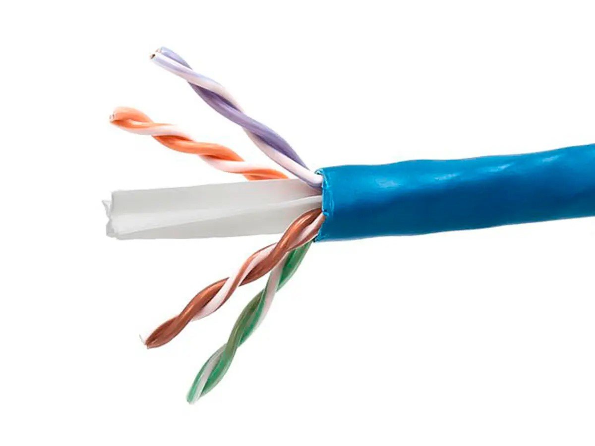 Monoprice Cat6 1000ft Blue CMP UL Bulk Cable, Solid (w/spine), UTP, 23AWG, 550MHz, Pure Bare Copper, Reelex II Pull Box, No Logo, Bulk Ethernet Cable - main image