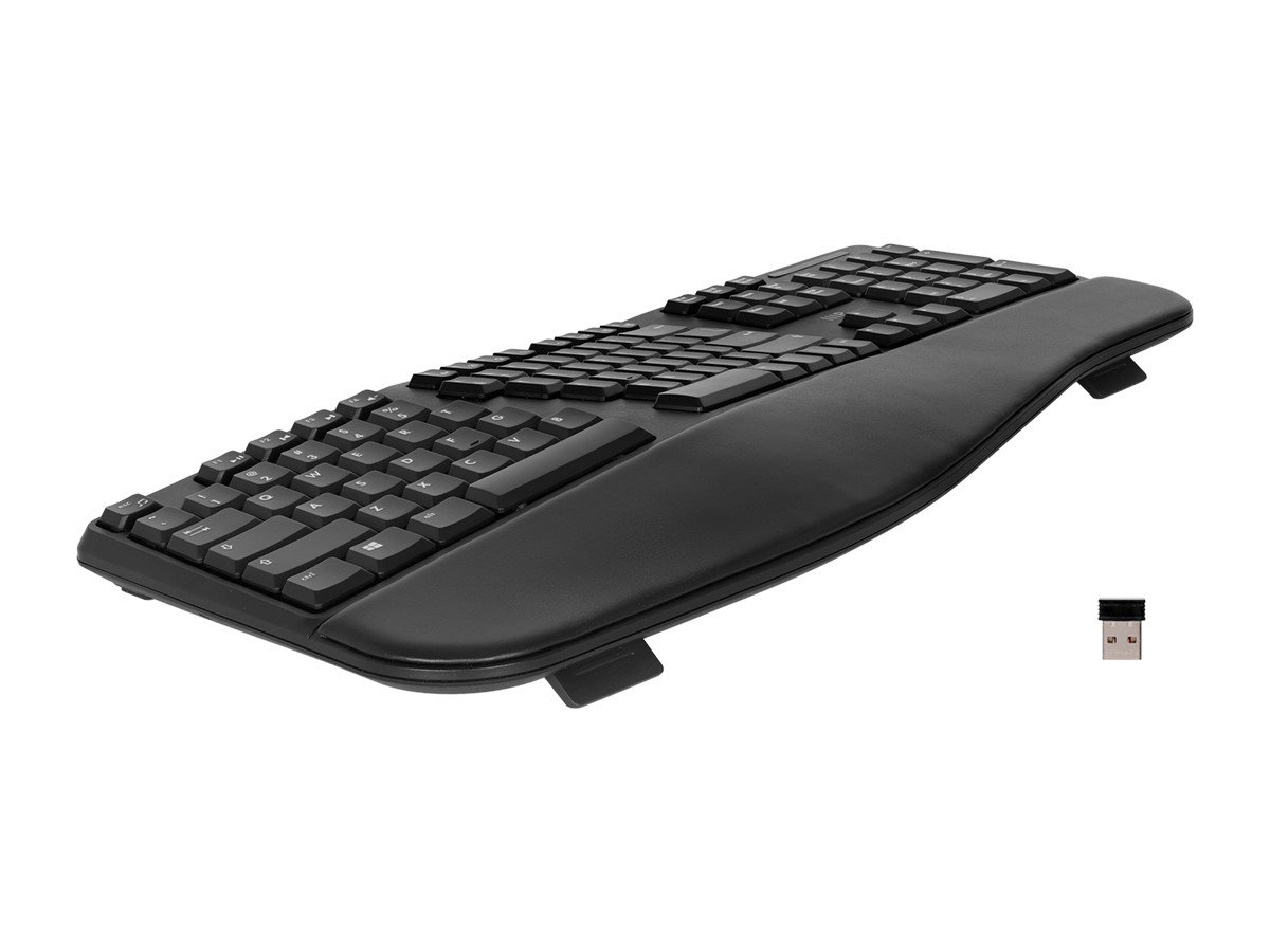 Monoprice Wireless Split Ergonomic 105 Keys Keyboard 