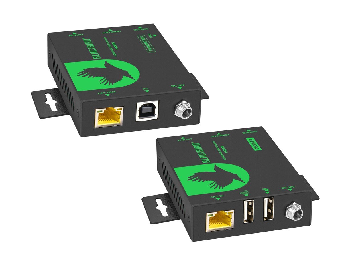 Monoprice Blackbird Pro‑Sumer HDMI KVM Extender 70m , 4K60 , HDMI 2.0b , HDCP 2.2 , Audio Extraction , KVM Pass‑Through