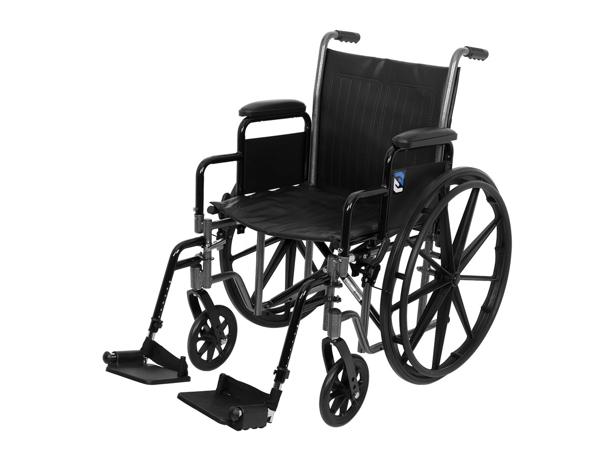 SevaCare by Monoprice Folding Wheelchair with Adjustable Footrest - main image