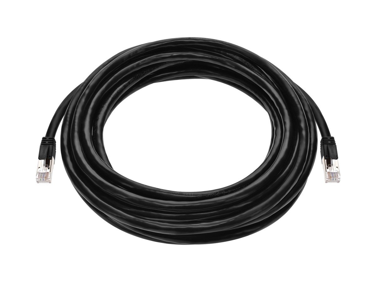 Monoprice Cat6A 25ft Black PoE Patch Cable, 100W, PoE ++ (IEEE 802.3af ...