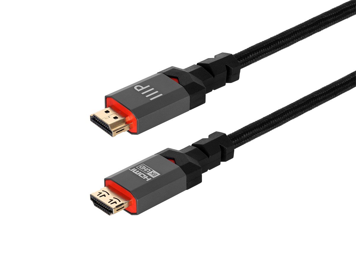 Monoprice 8K Certified Ultra High Speed HDMI Cable - Braided - 8K@60Hz, 48Gbps, 6ft, Black - main image