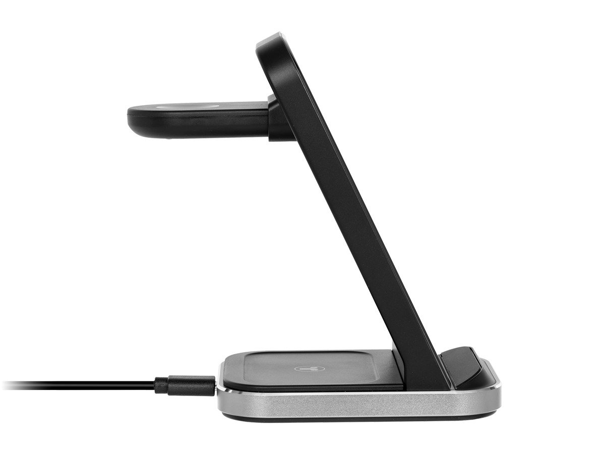 Monoprice 3 in 1 Wireless Charging Station for iPhone, Apple Watch, and ...