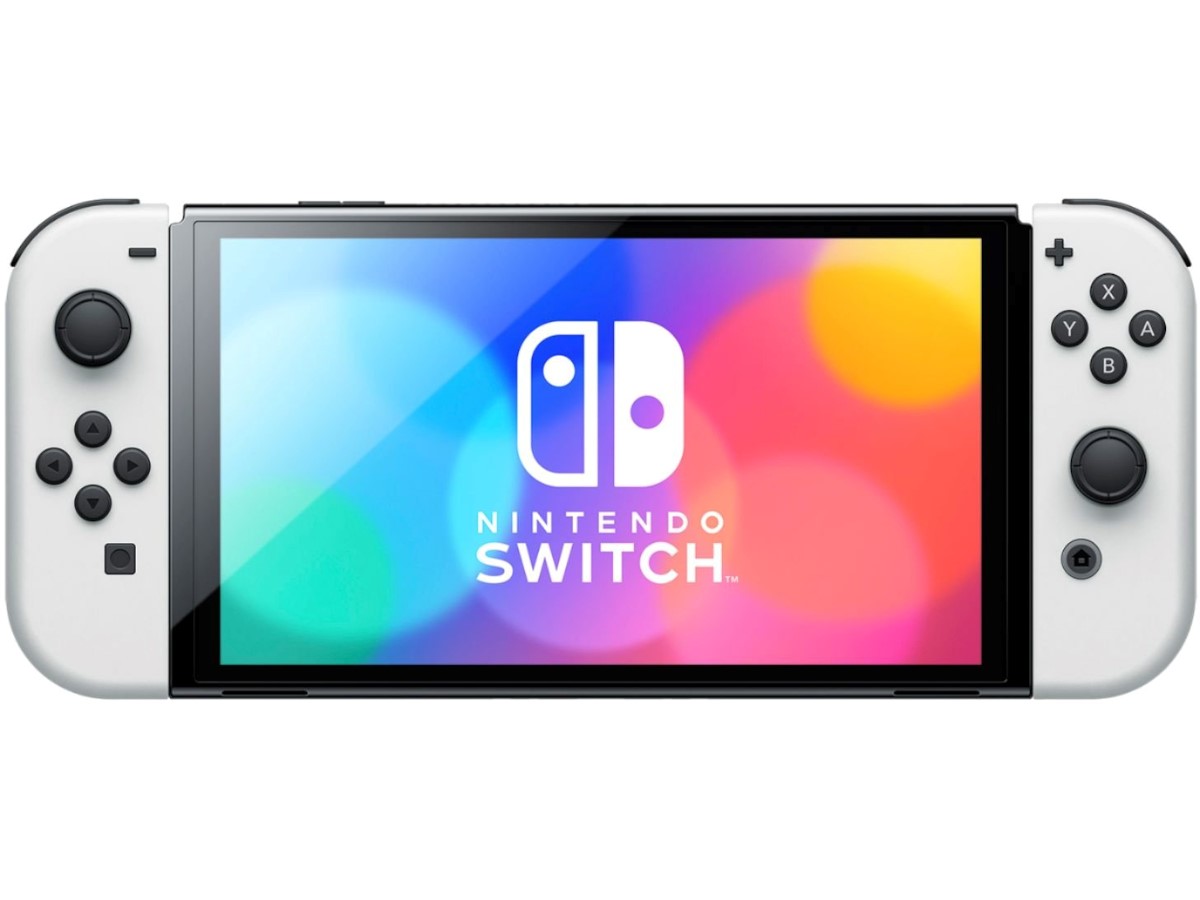 Nintendo - Switch OLED Model with White Joy-Con - White 