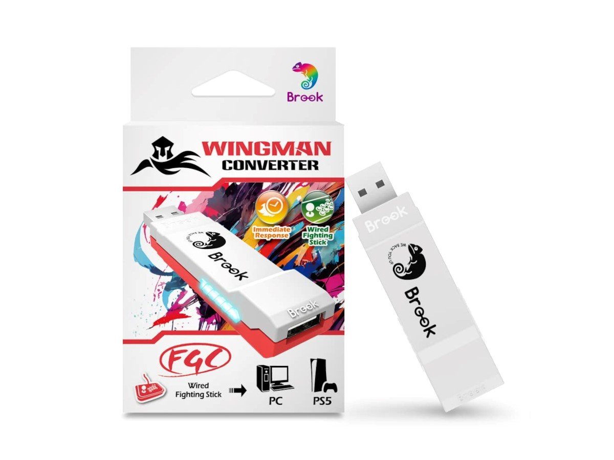 Brook Wingman FGC Arcade Joystickconverter, For PS5 Fighting Games, Supports Street Fighter 6 and Tekken 8 [Exclusive Version]