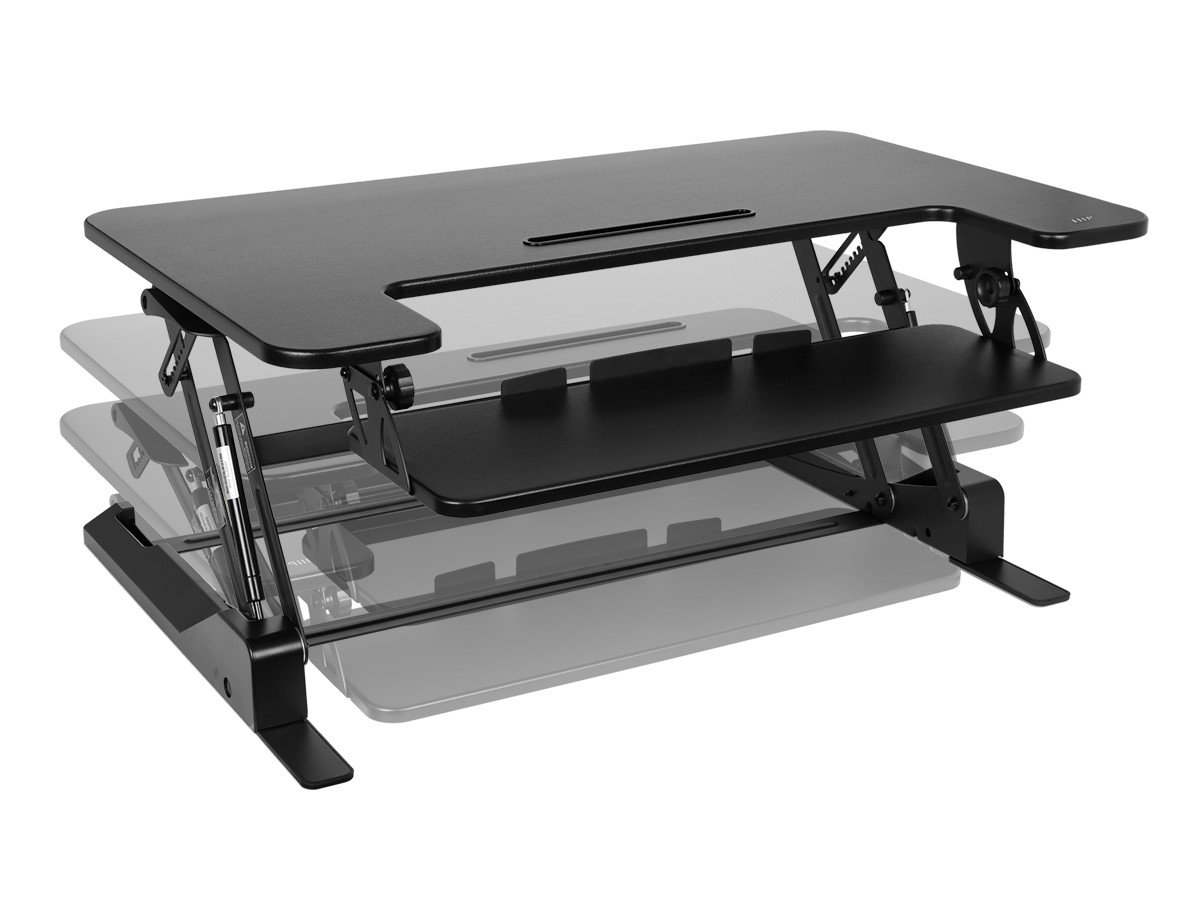 Monoprice Height Adjustable Single Motor Back to Basics Electric Sit-Stand  Desk Frame, Black 