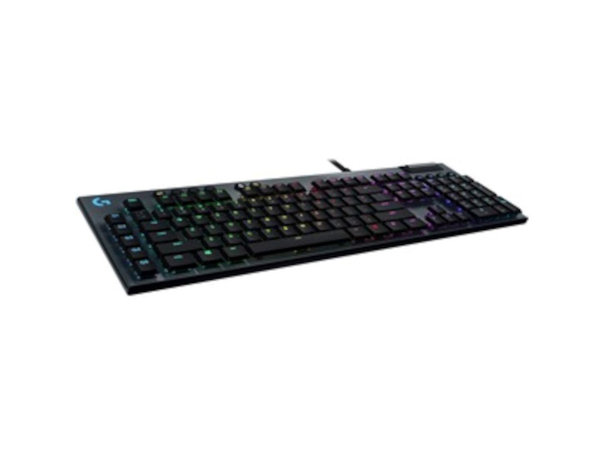 Logitech G815 LIGHTSYNC RGB Mechanical Gaming Keyboard With Low Profile GL Linear Key Switch, 5 Programmable G-keys,USB Passthrough, Dedicated Media C
