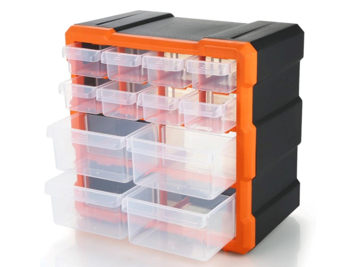 MPM 12 Drawer Storage Cabinet Stackable Organizer Box Multi