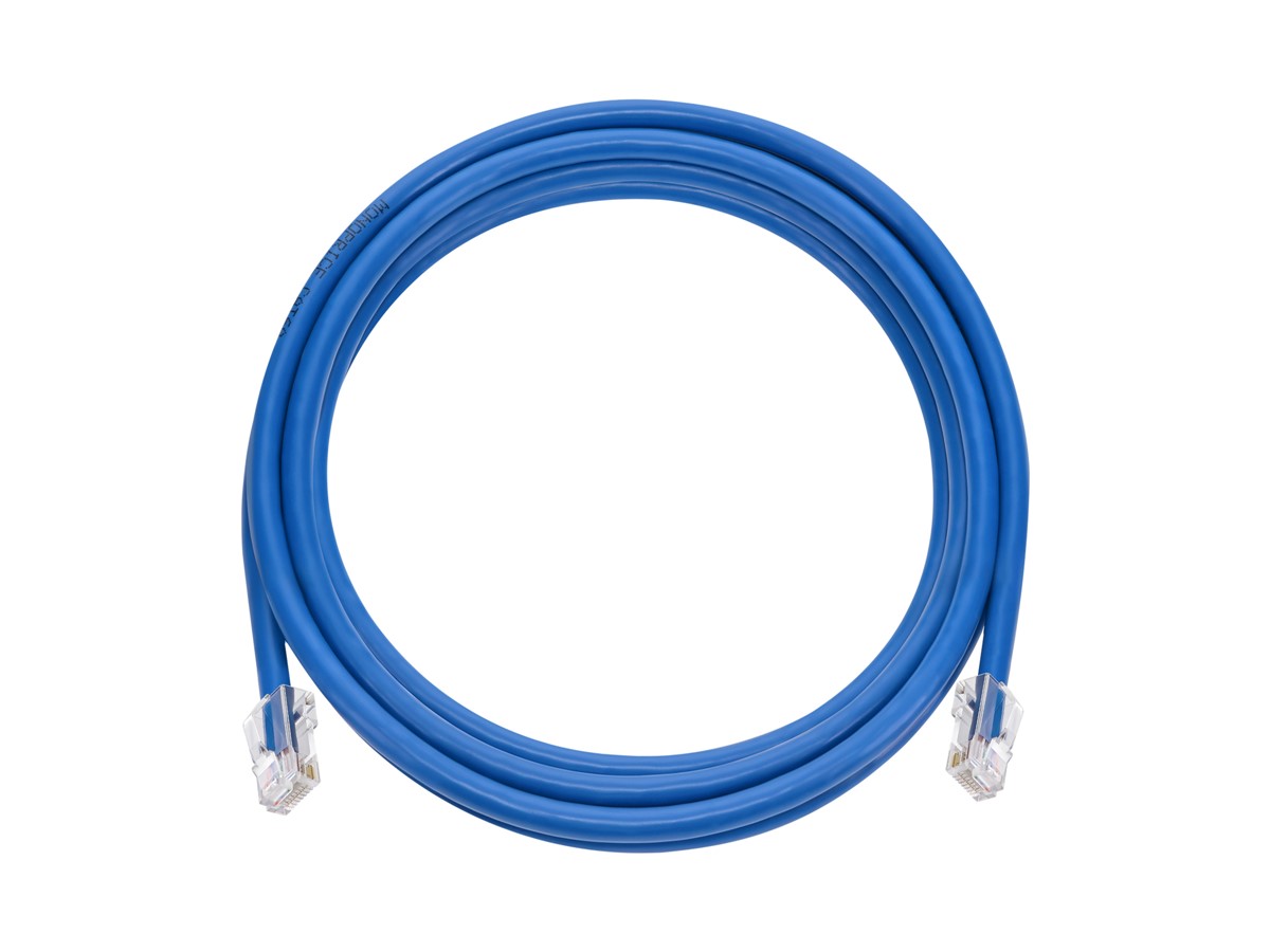 Monoprice Cat6A 7ft Blue Patch Cable, 26AWG, 10G, Bare Copper Conductor ...