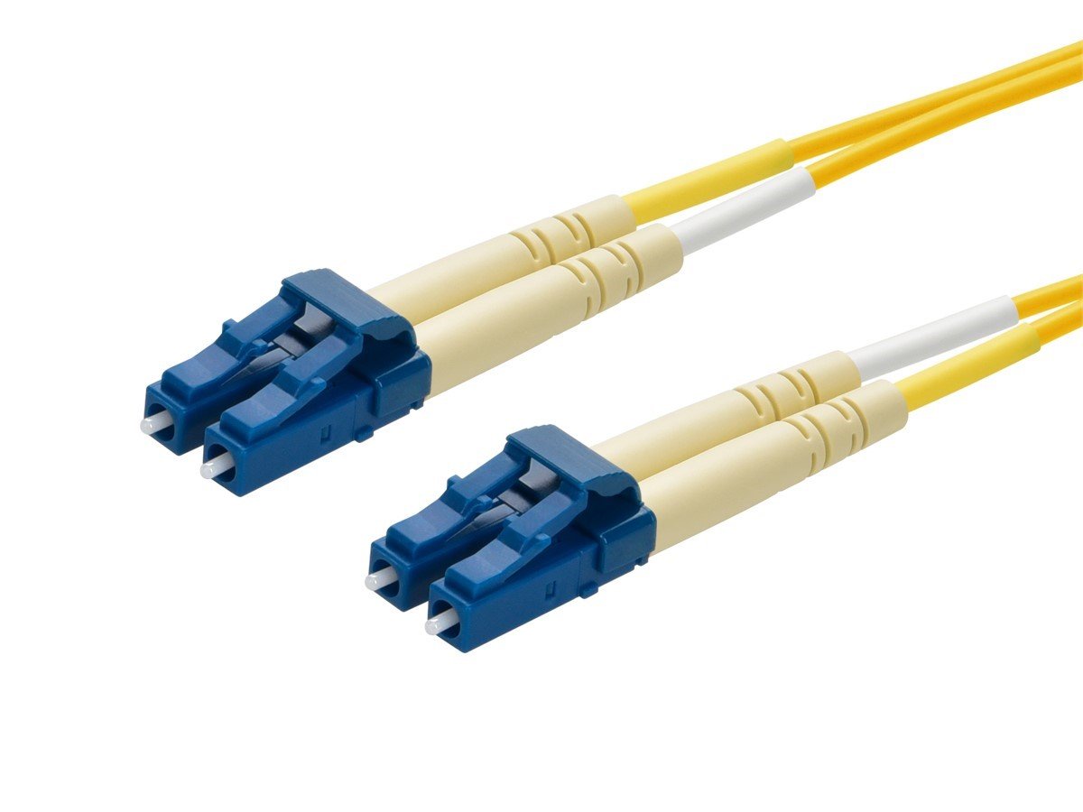 Monoprice Single-Mode Fiber Optic Cable - LC-LC UL 3mm 9/125 OFNR Duplex Yellow 7m