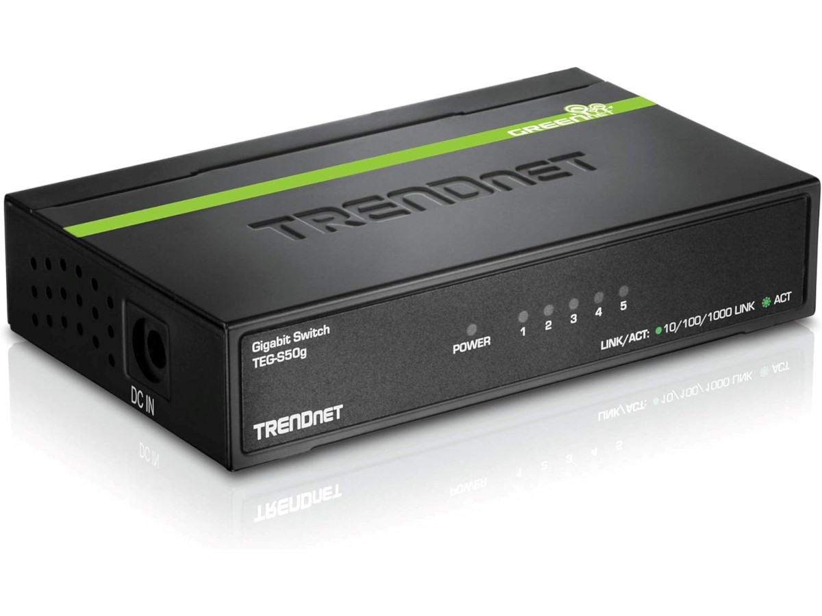 TRENDnet 5PORT GIGABIT GREENNET SWITCH METAL - Monoprice.com