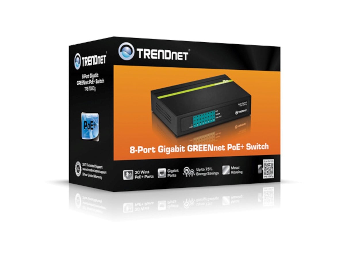TRENDnet 8 PORT GB GREENNET POE PLUS SWITCH - Monoprice.com