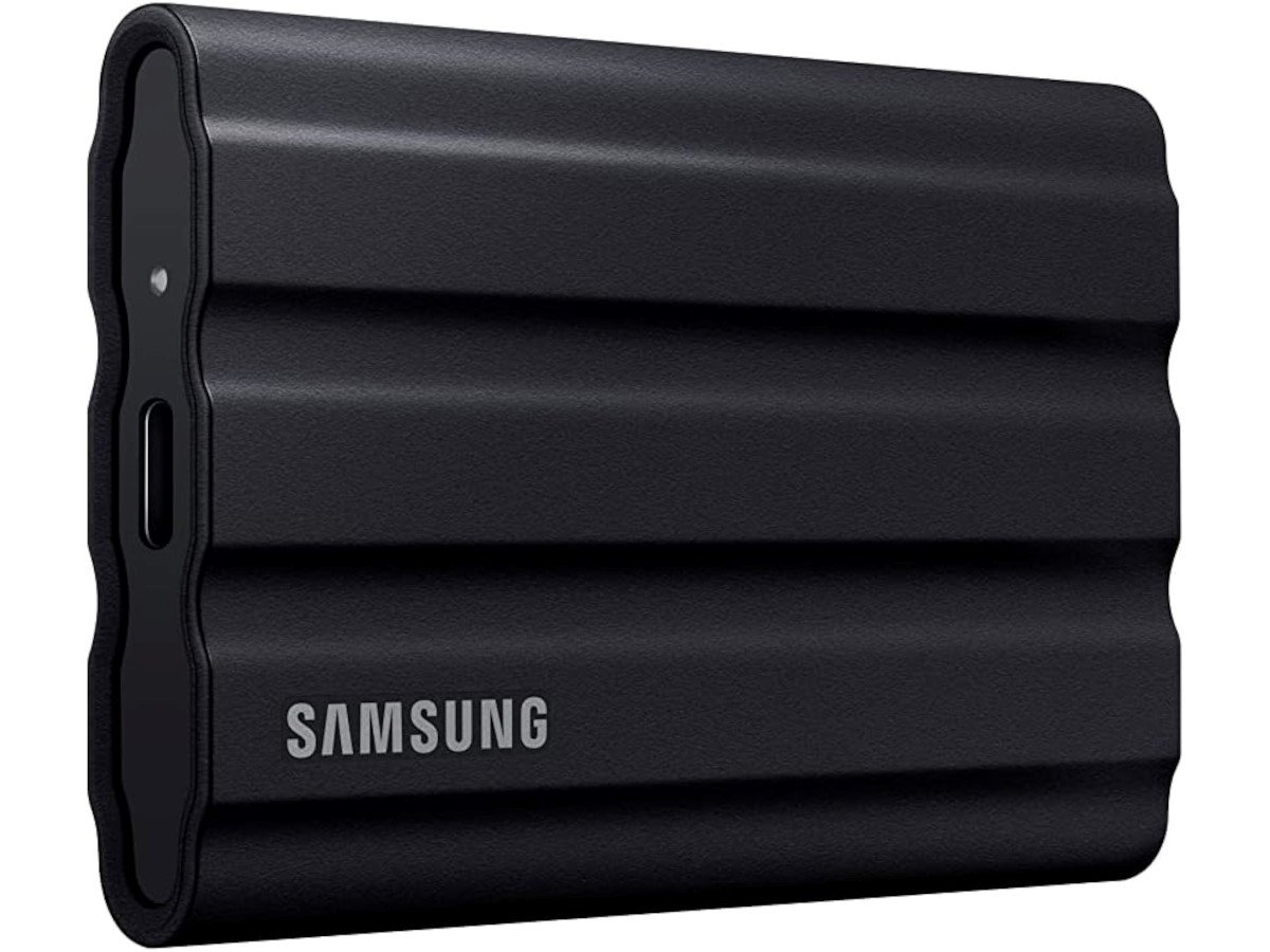 Samsung T7 MU-PE1T0S/AM 1 TB Portable Rugged Solid State Drive - 2.5" External - Black