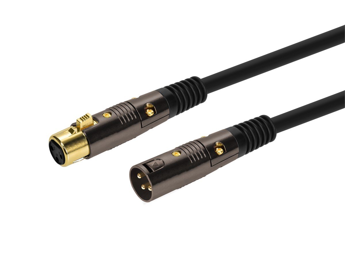 Monoprice XLR Male to RCA Male Cable - 6 Feet - Black, 16AWG Shielded  Twisted Pair Oxygen-Free Copper Braid Conductors, E21 Gold Plated  Connectors 