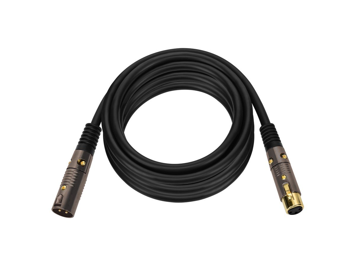 XLR Microphone Cable XLR Male to Female 10 ft Mic Cord 24AWG Pure Copper Wire Core Soft Wear Resistant Patch Extension Cables 