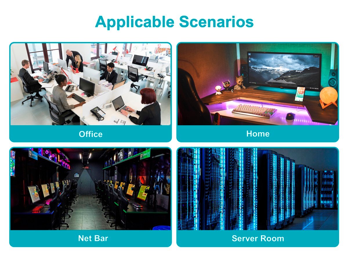 Applicable Scenarios: Office, Home, Net Bar, Server Room.