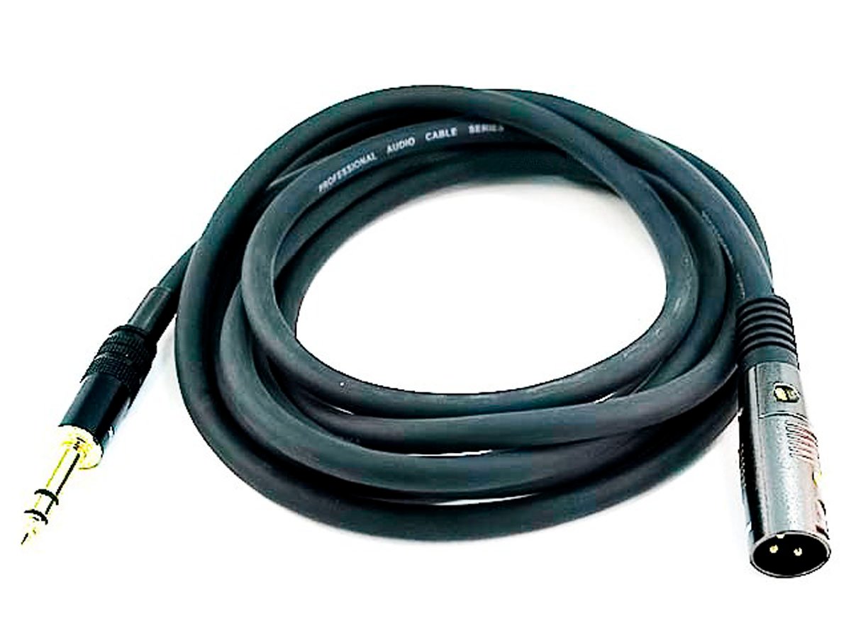 Photos - Cable (video, audio, USB) Monoprice 10ft Premier Series XLR Male to 1/4in TRS Male Cable, 