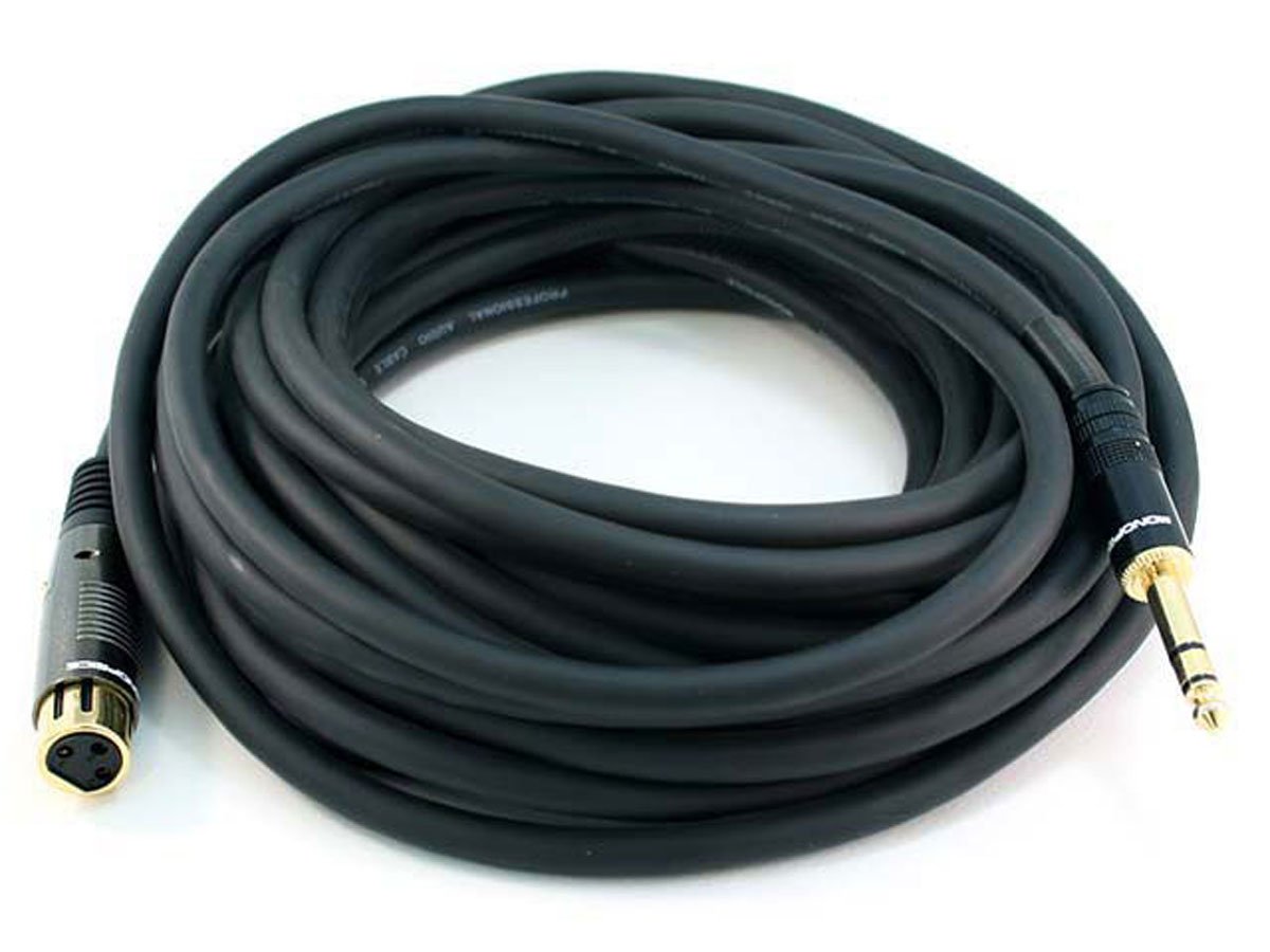 Photos - Cable (video, audio, USB) Monoprice 35ft Premier Series XLR Female to 1/4in TRS Male Cable 