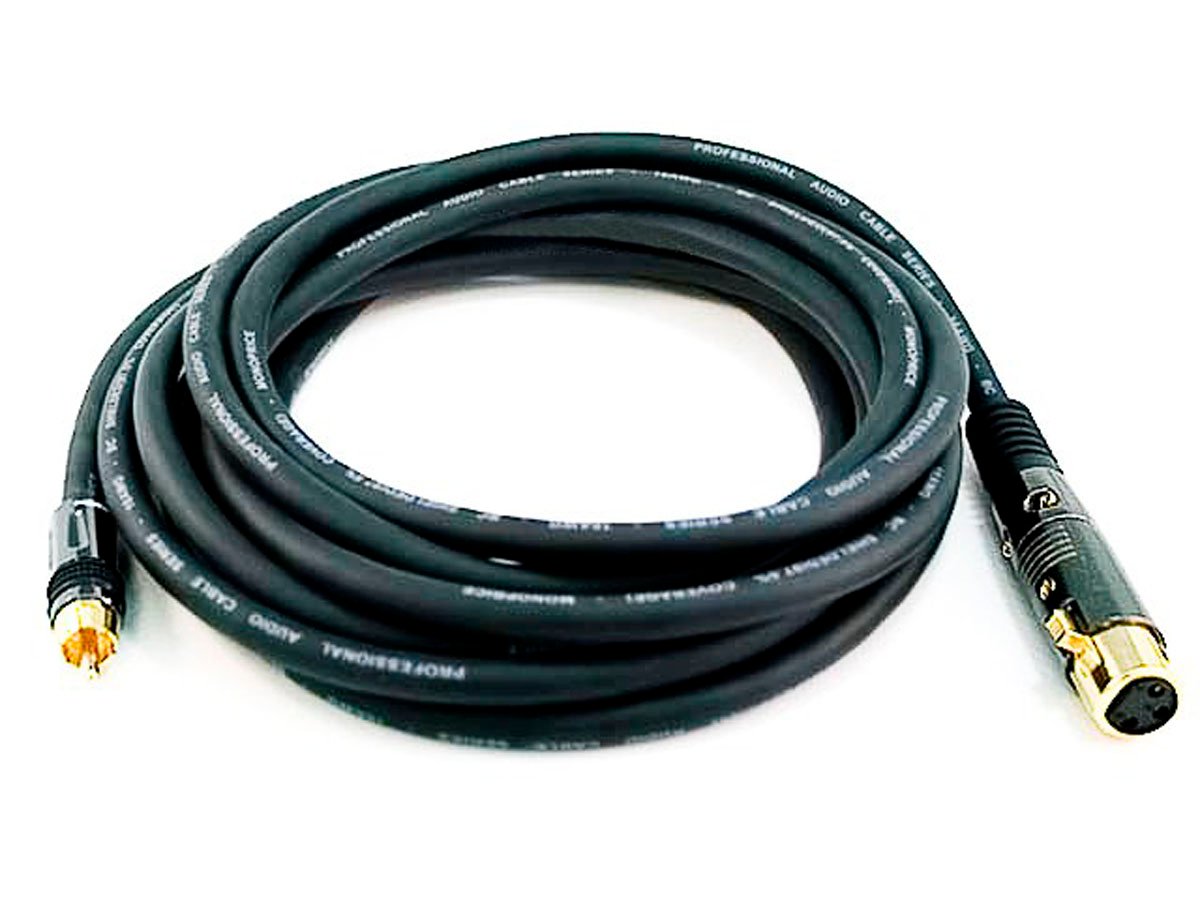Photos - Cable (video, audio, USB) Monoprice 15ft Premier Series XLR Female to RCA Male Cable, 16AW 