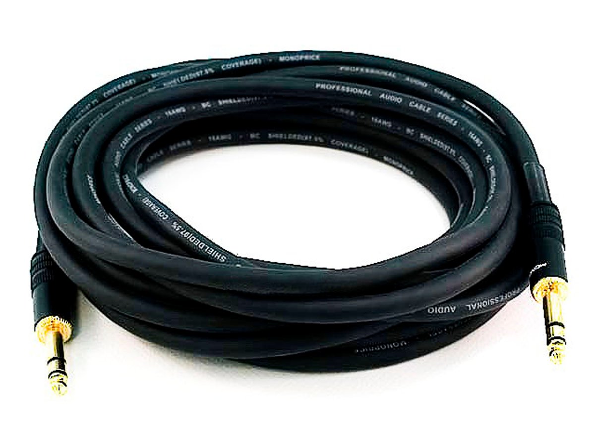 Monoprice 25ft Premier Series 1/4in TRS Male to Male Cable, 16AWG (Gold Plated) - main image