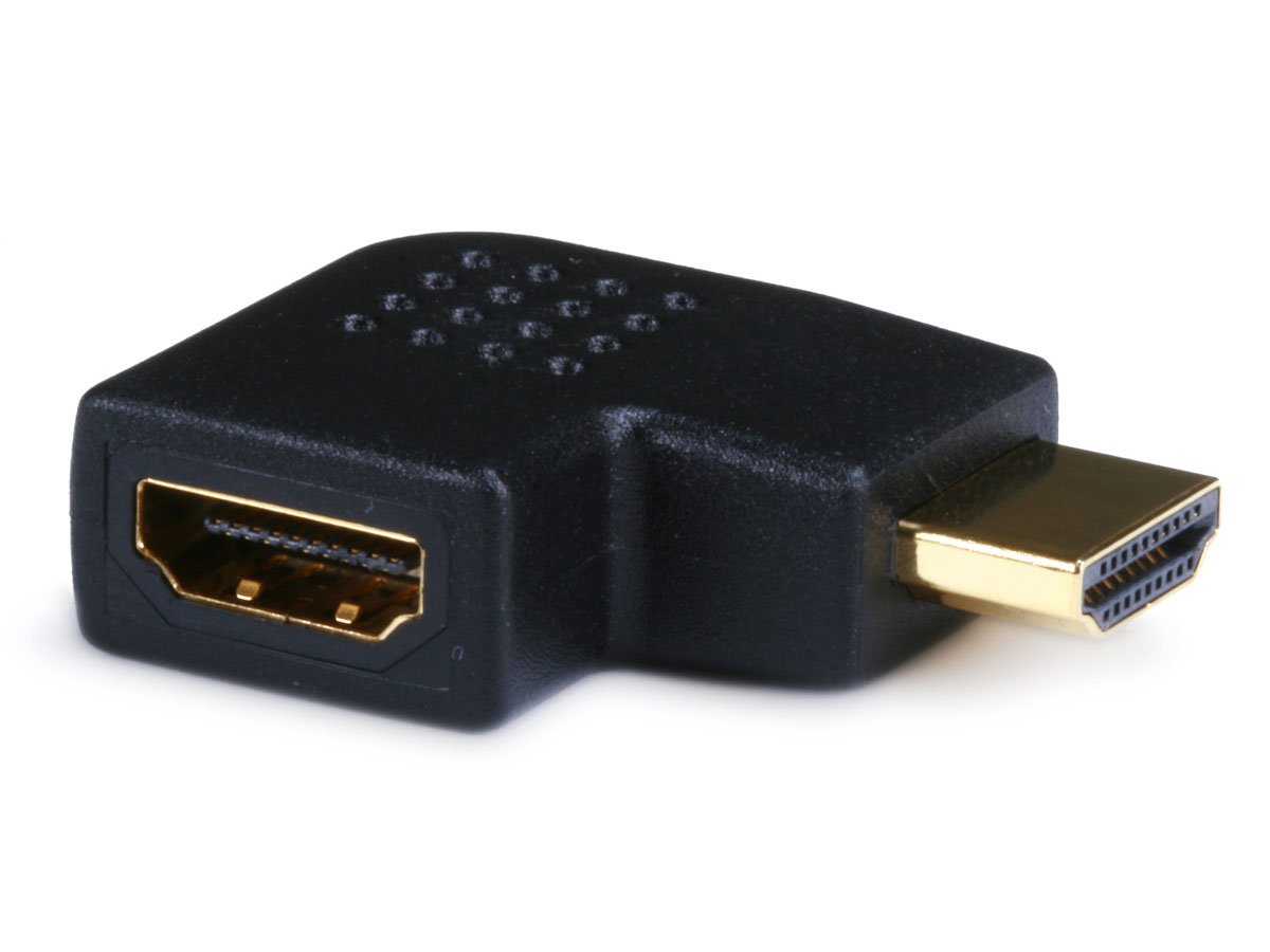 Monoprice HDMI® Right Angle Port Saver Adapter (Male to Female) - 270 Degree - Vertical Flat Right - main image