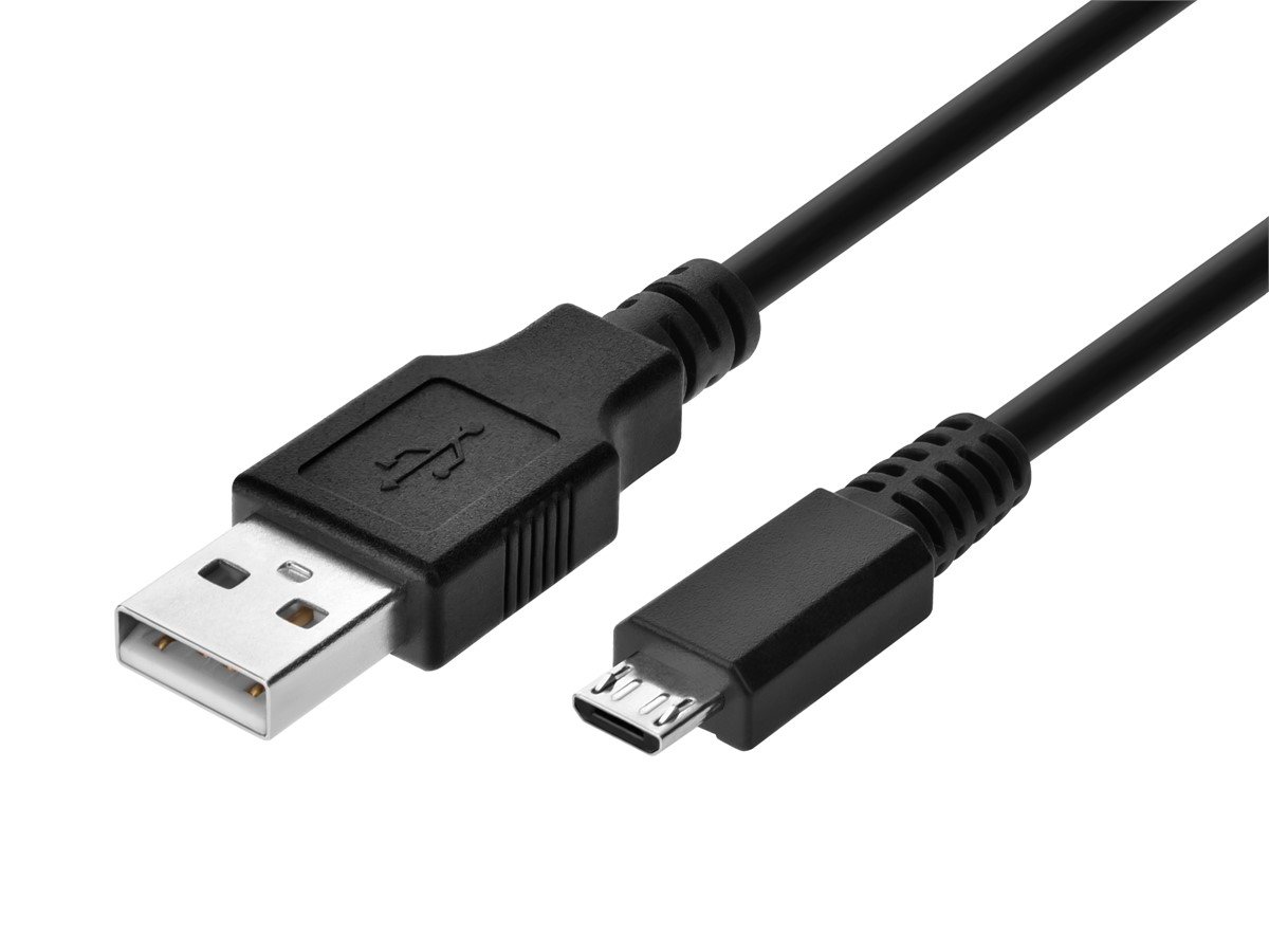 Monoprice USB Type-A to Micro Type-B 2.0 Cable - 5-Pin, 28/28AWG, Black, 3ft - main image