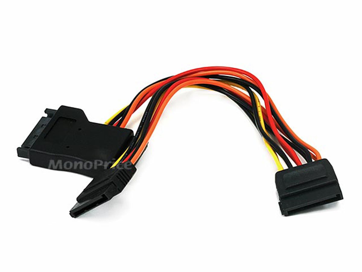 Monoprice 0.2meter 15pin SATA Power Y Cable - main image
