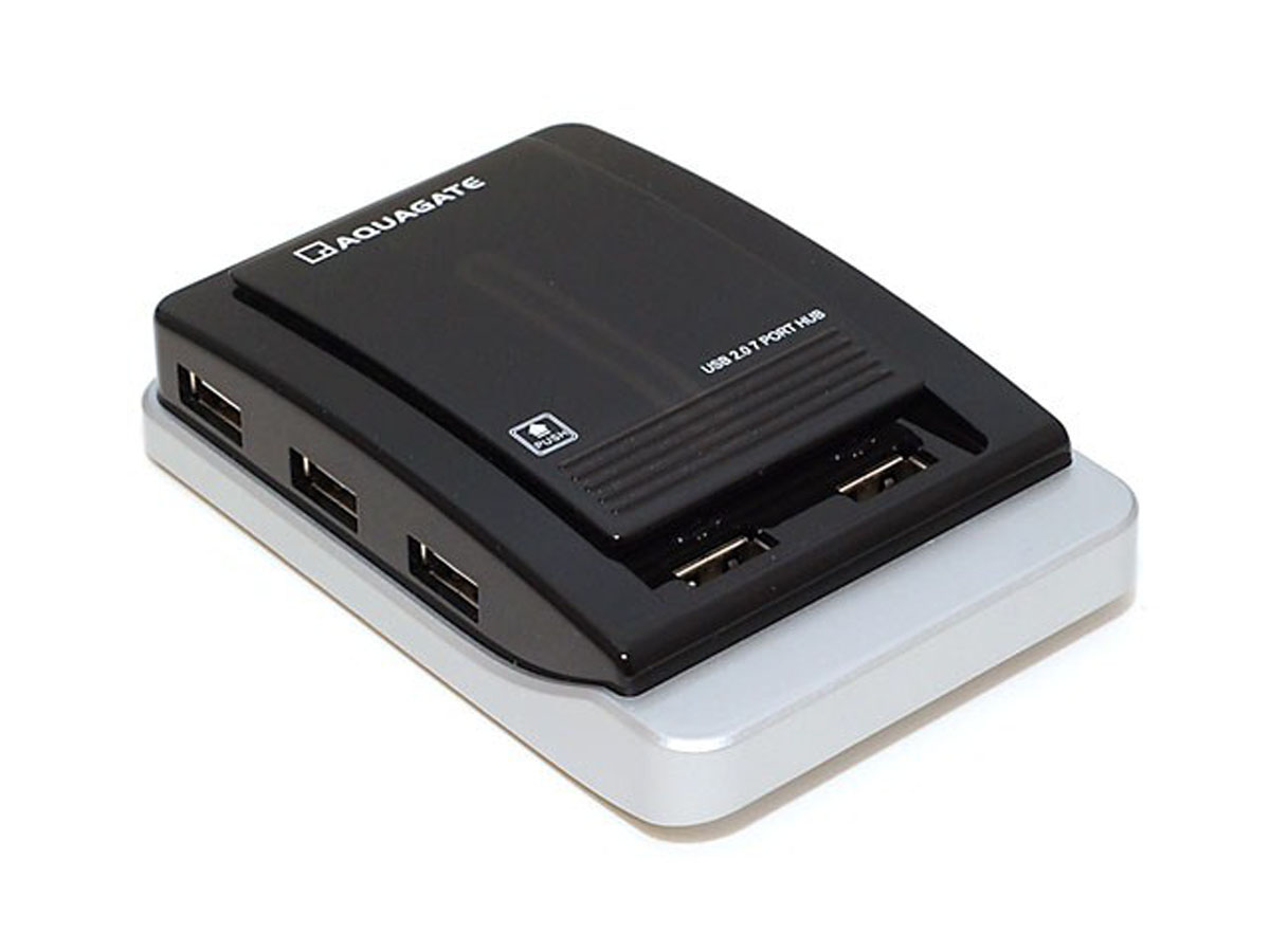 Photos - Other for Computer Monoprice 7-Port USB 2.0 Hub with AC Adapter 