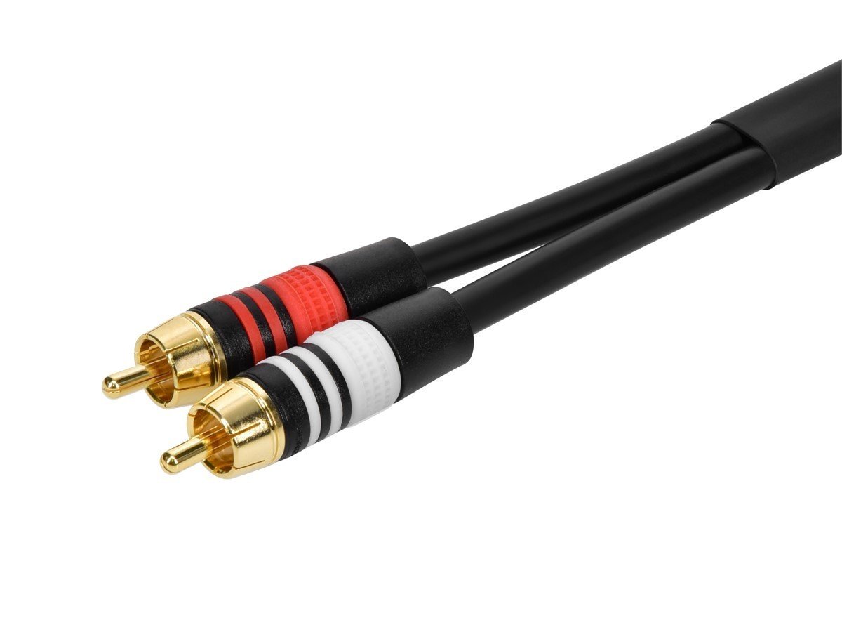 1.5 Meters 2 RCA to 2 RCA Male Stereo Audio Cable Gold Plated for Home –
