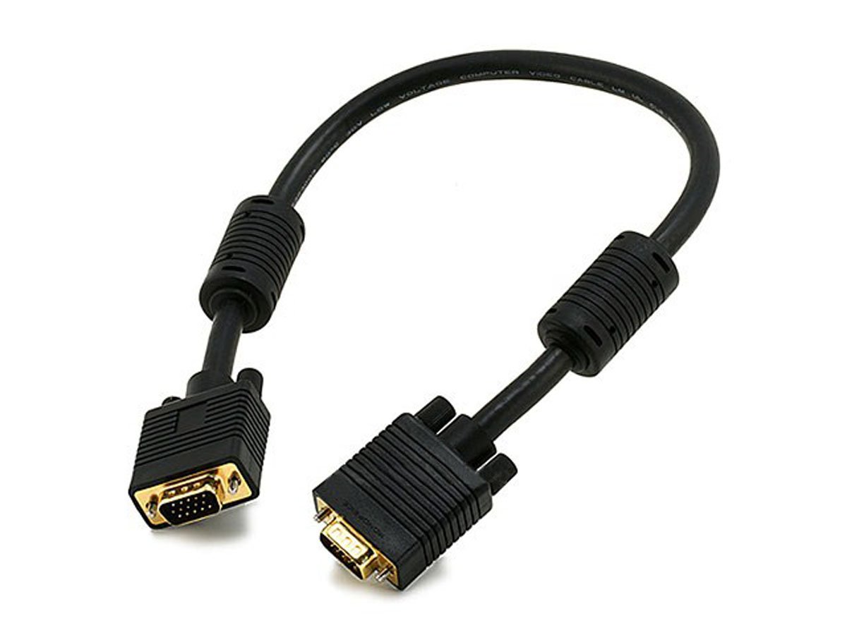 Monoprice 1.5ft SVGA Super VGA M/M Monitor Cable with Ferrites (Gold Plated) - main image