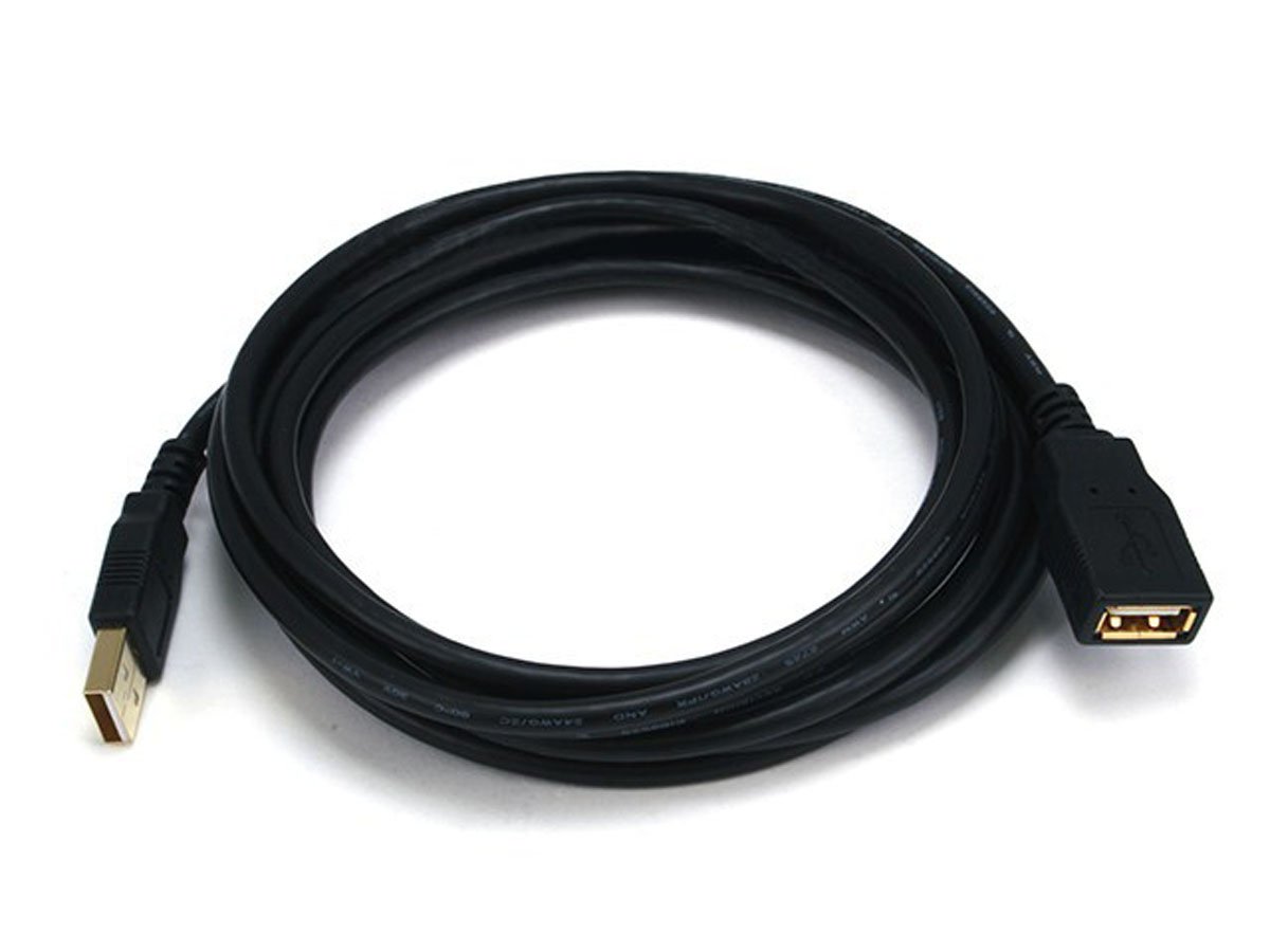 Photos - Cable (video, audio, USB) Monoprice USB-A to USB-A Female 2.0 Extension Cable - 28/24AWG G 