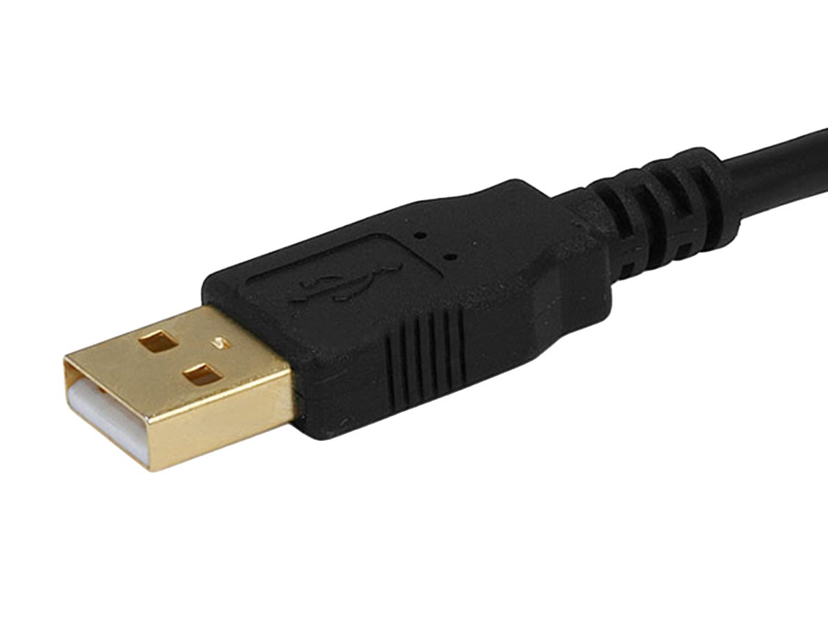Basics USB-A to USB-B 2.0 Cable for Printer or External Hard Drive,  Gold-Plated Connectors, 10 Foot, Black