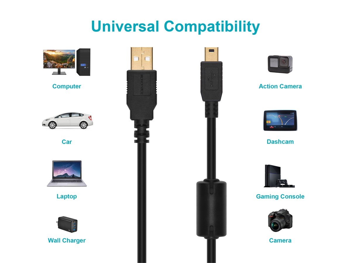 16.4ft (5m) Ultima™ USB 2.0 A to Mini-B Cable | USB 2.0