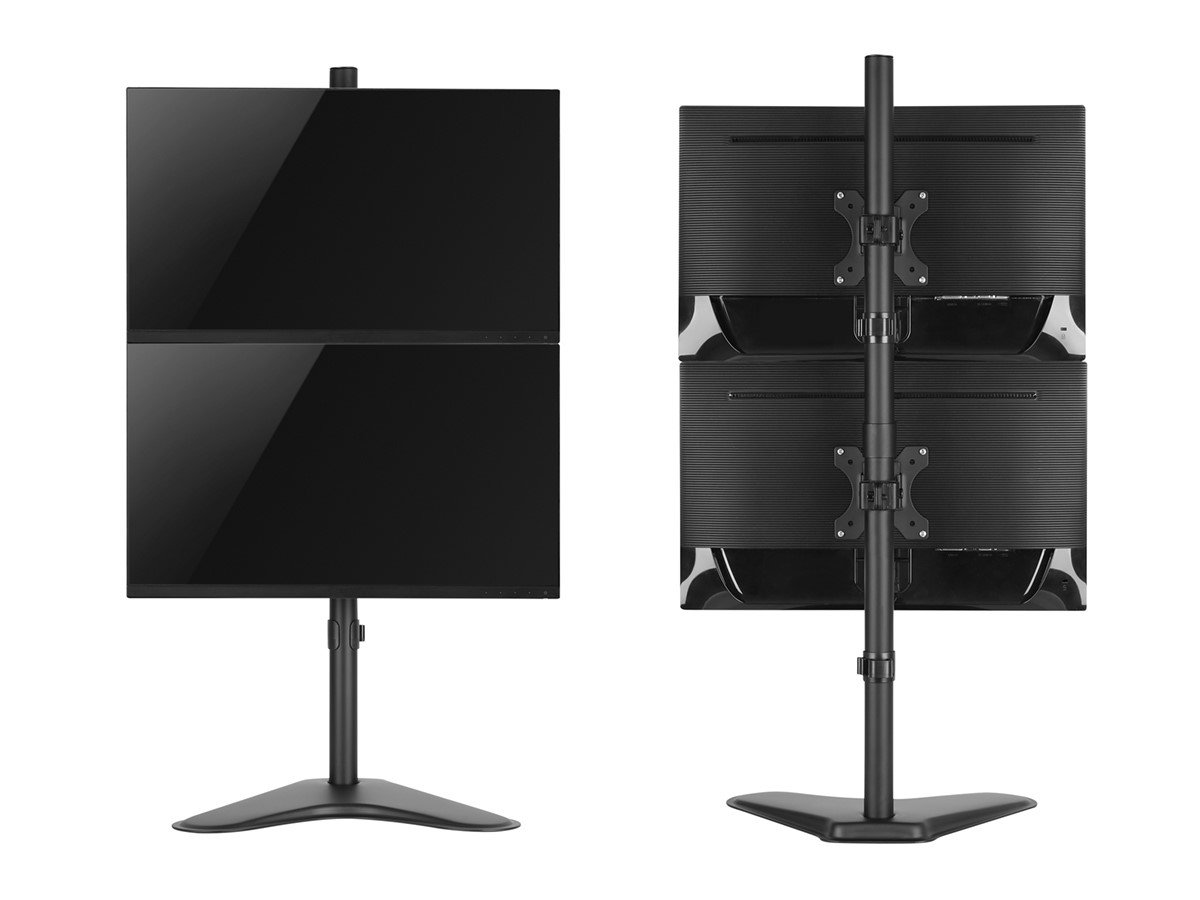 Free-standing Vertical Lift Monitor Stand With Thin Client CPU