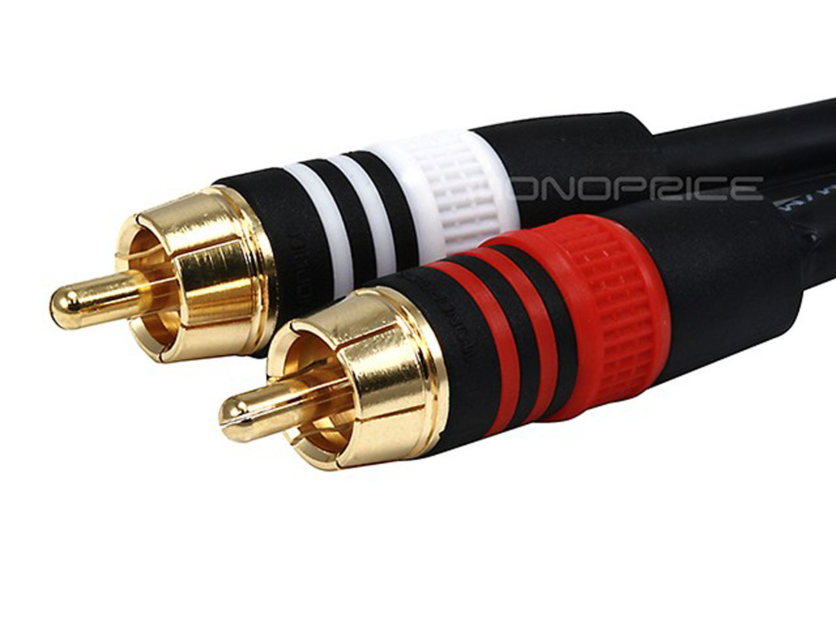 25 FT Gold RCA Audio Cable - Stereo