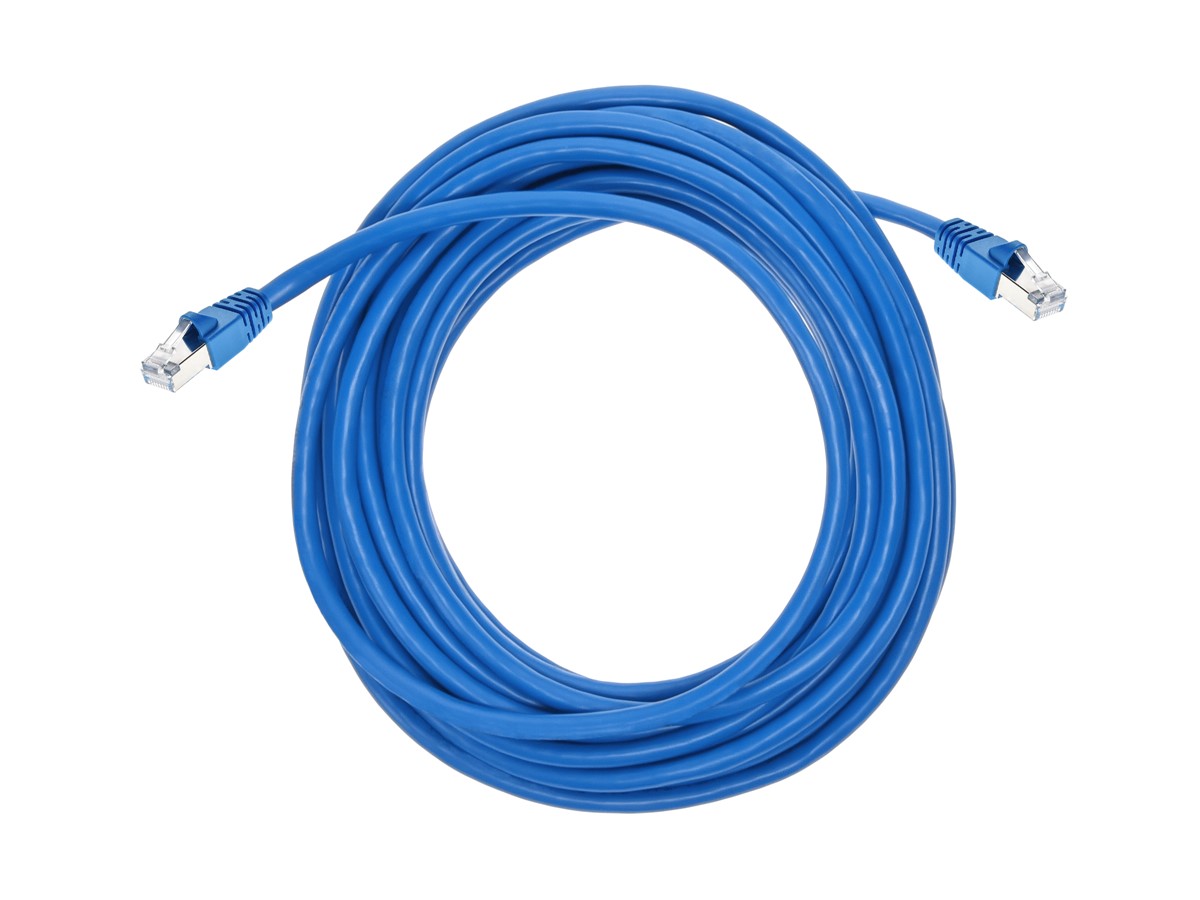 Monoprice Cat6A 7ft Blue Patch Cable, Double Shielded (S/FTP), 26AWG, 10G,  Pure Bare Copper, Snagless RJ45, Fullboot Series Ethernet Cable 