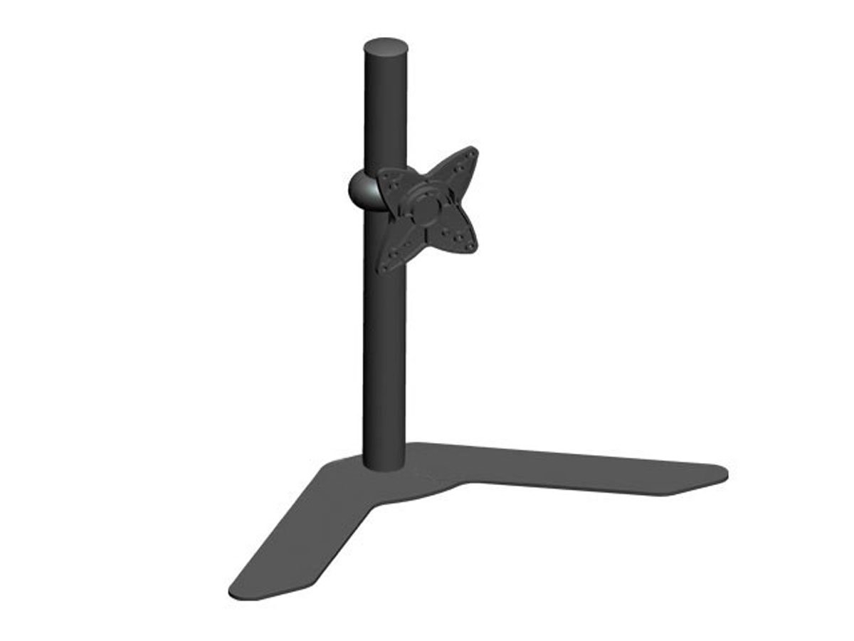 Monoprice Adjustable Tilting SINGLE Free Standing Desk Mount Bracket for 10~23in Monitors up to 33 lbs, Black - main image