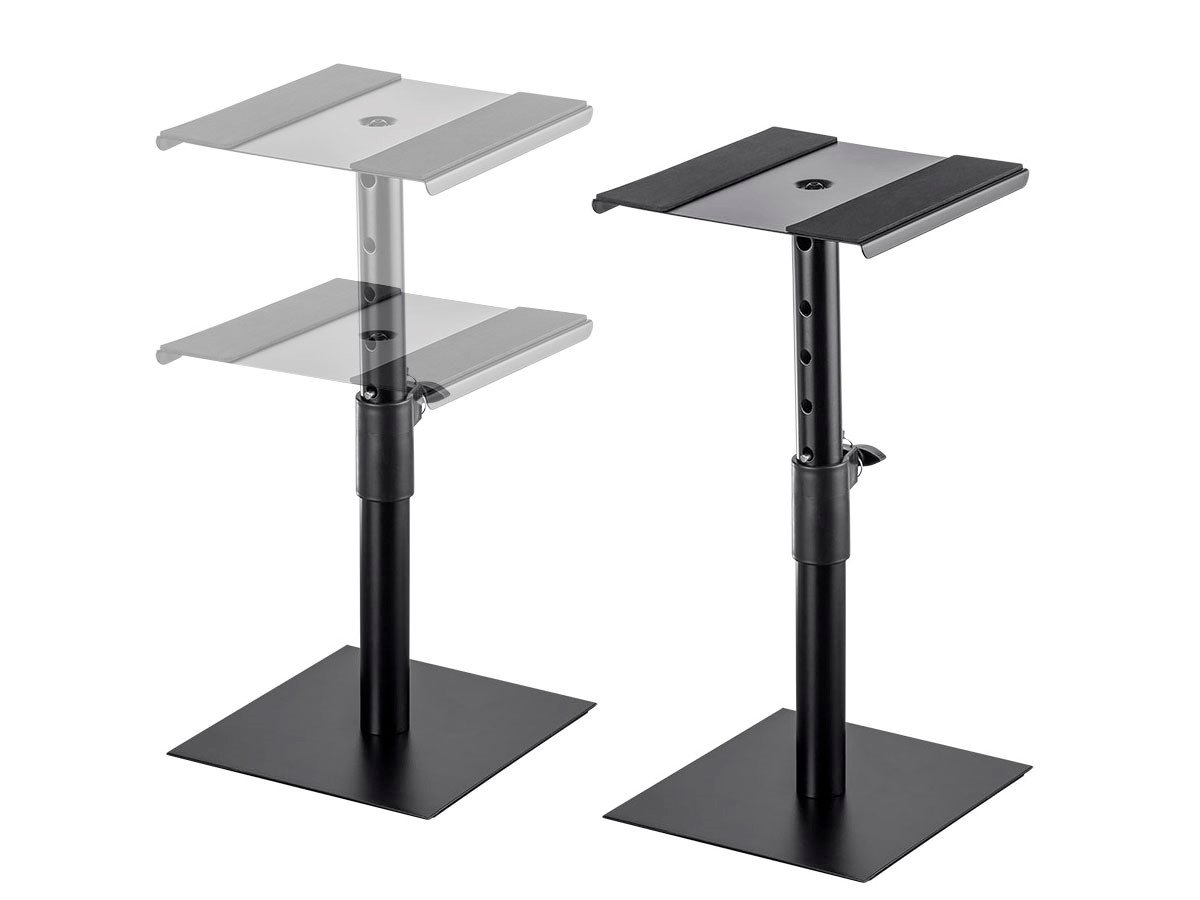 Stage Right by Monoprice 12-18in Adjustable Desktop Studio Monitor Stands w/ Antislip Pads & 22lbs Weight Capacity (pair) - main image
