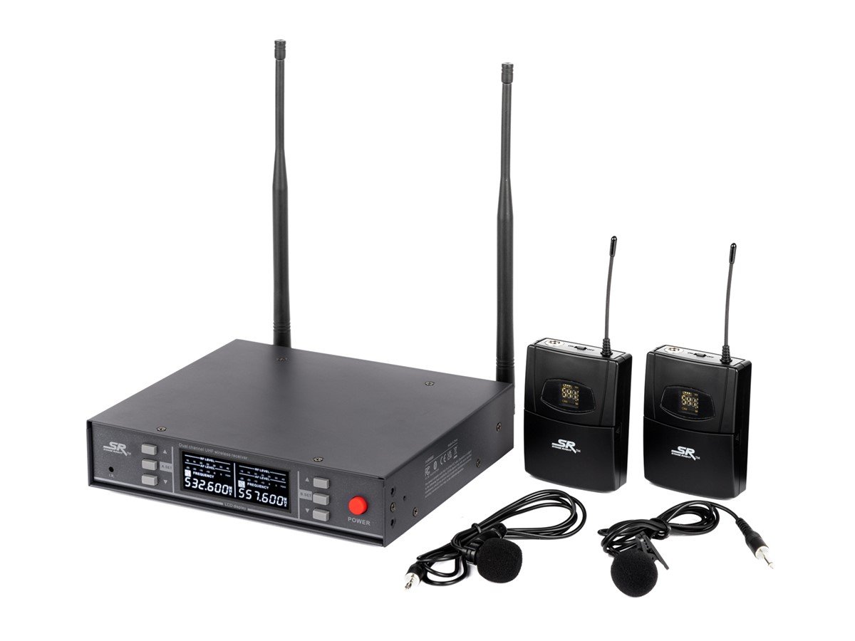 Stage Right by Monoprice 200-Channel UHF Dual Lavalier Wireless Microphones System - main image