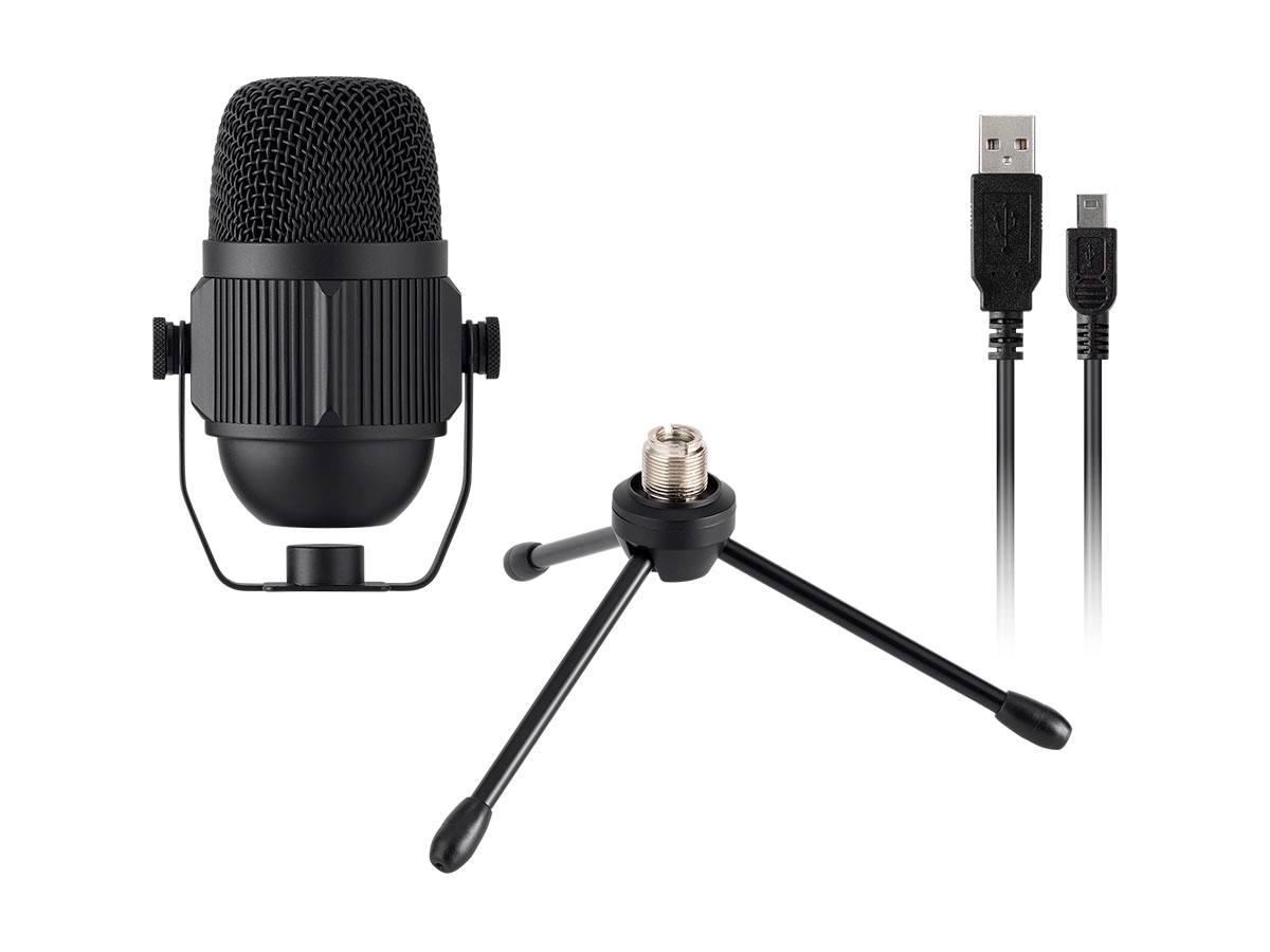 Stage Right by Monoprice USB Condenser Microphone with Cardioid Polar  Pattern and Stand