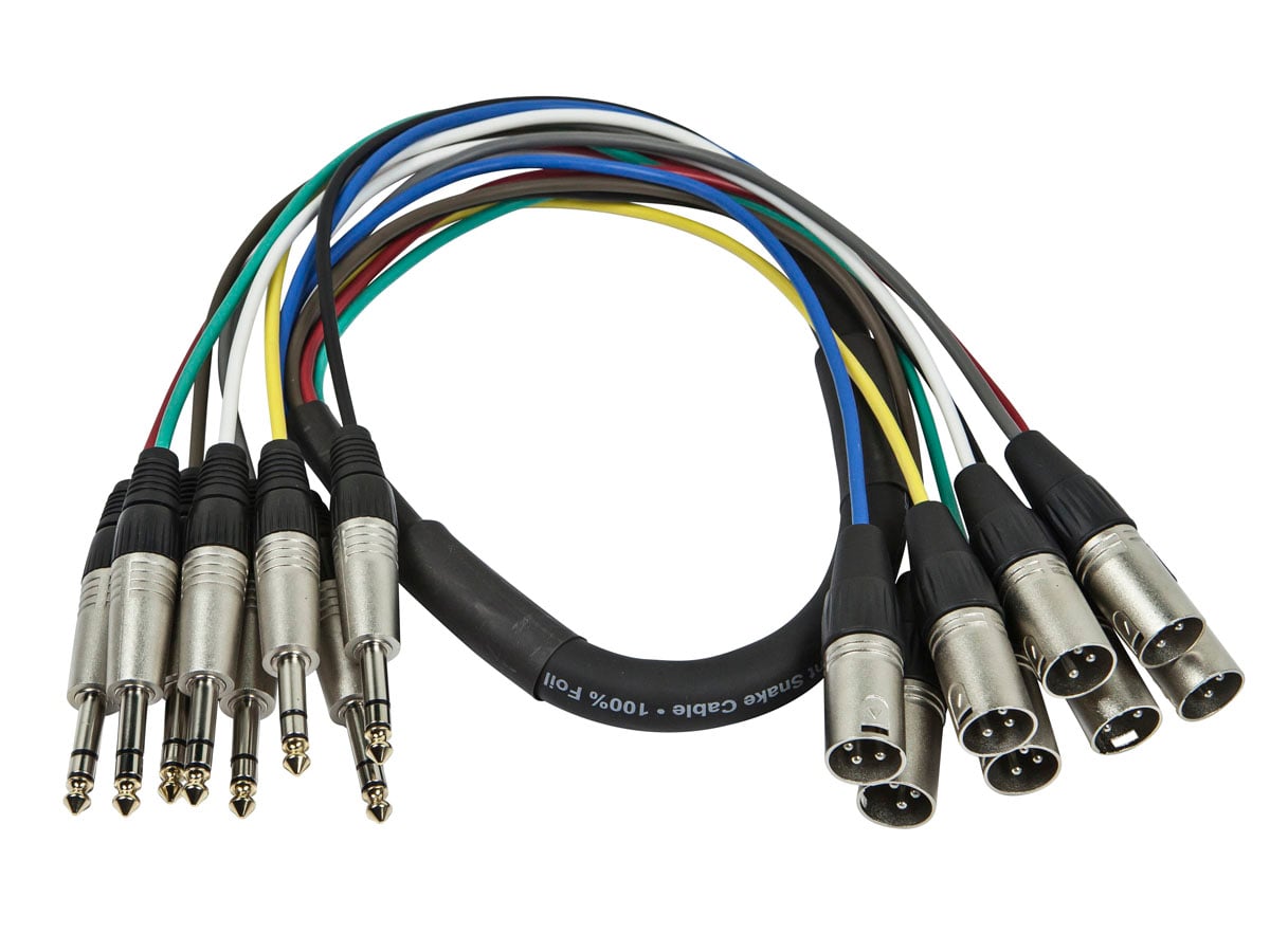 4 Channel TRS To XLR Female Snake Cable | 6.35mm To 3-Pin XLR