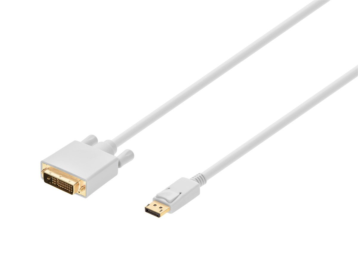 Monoprice 3ft 28AWG DisplayPort to DVI Cable, White - main image