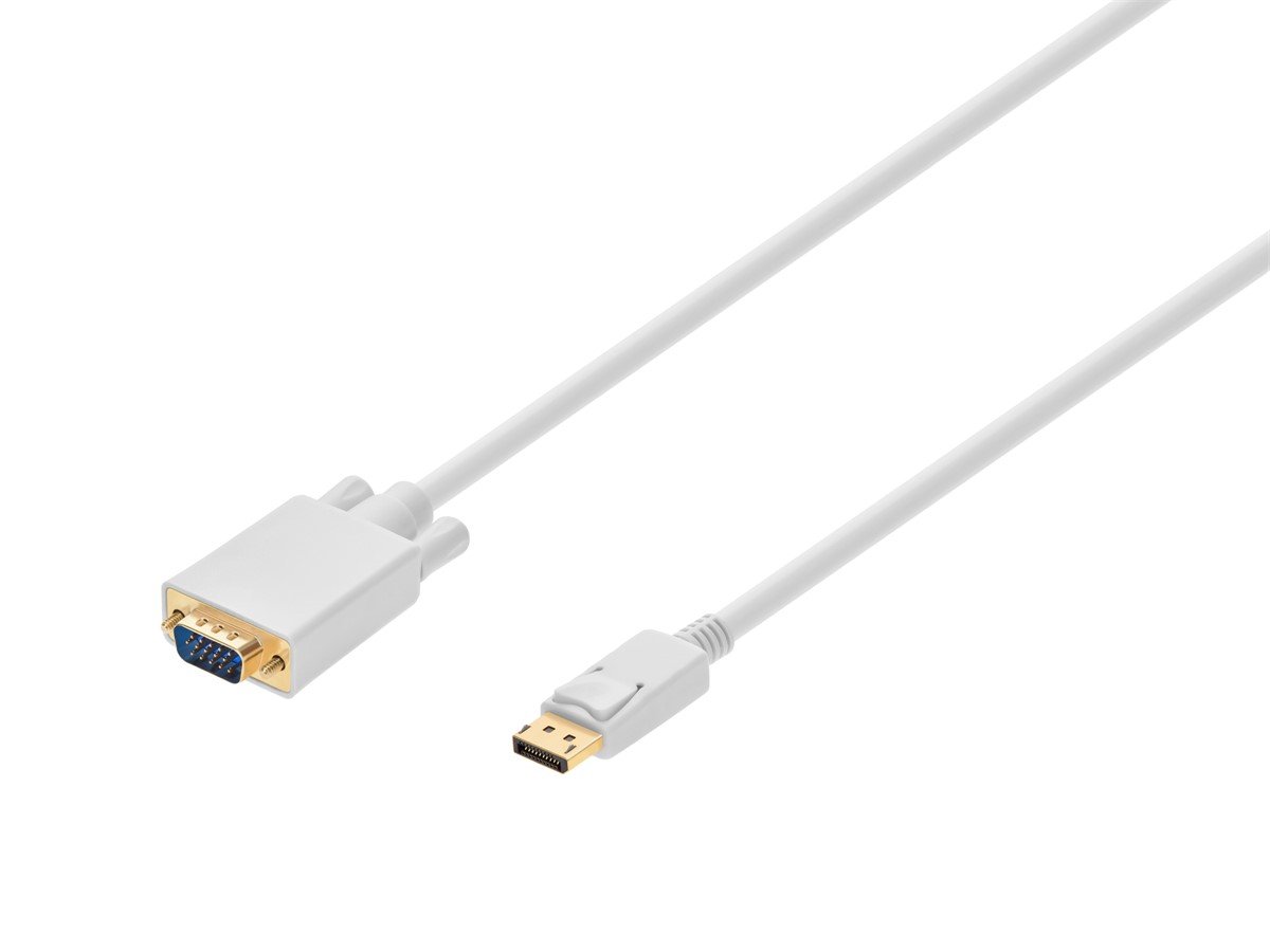 Monoprice 3ft 28AWG DisplayPort to VGA Cable, White - main image