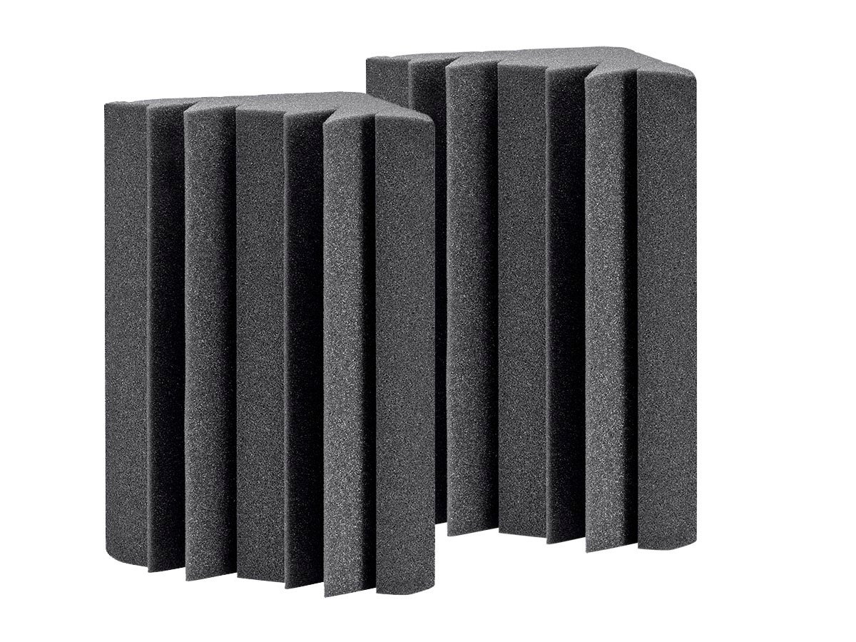 Stage Right by Monoprice Bass Trap Studio Absorption Corner Acoustic Treatment Foam 12in x 7in x 7in Fire-Retardant 2-pack - main image
