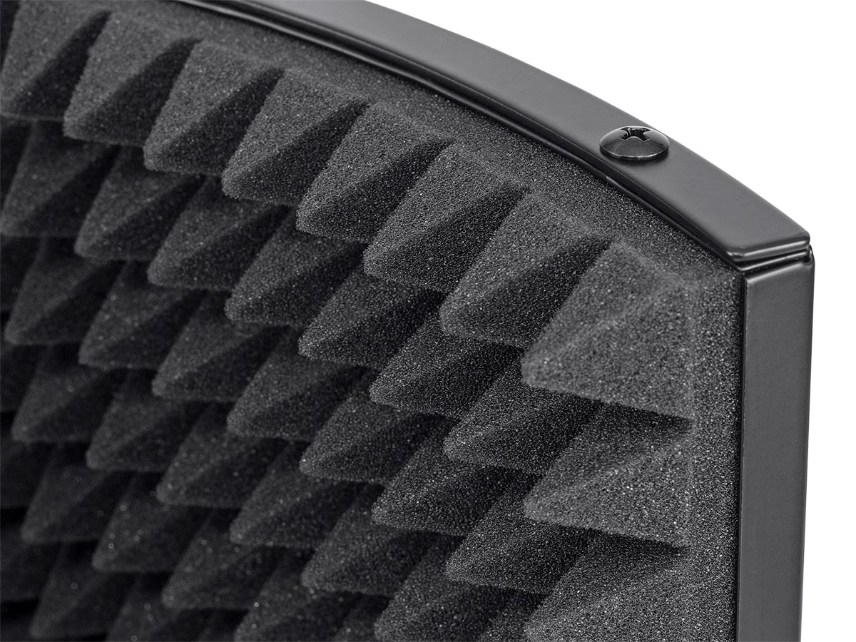 Stage Right by Monoprice Large 23.5#34; Microphone Isolation Shield with  Metal Frame and Acoustic Absorption Foam