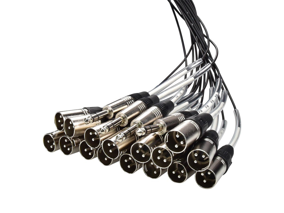 Monoprice 20' 4 Channel XLR Male to Female Snake Cable Black Assorted  108767 