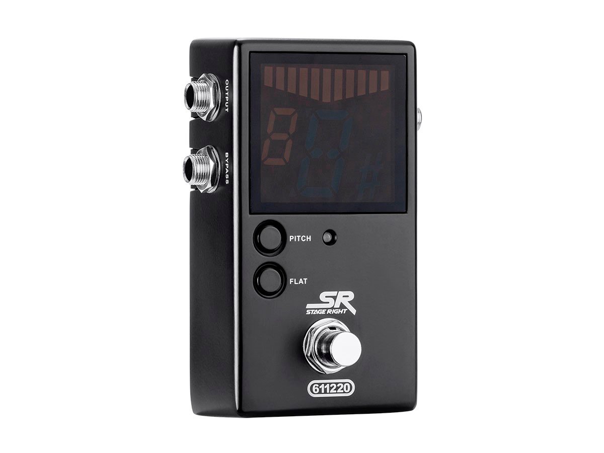 Stage Right by Monoprice True-Bypass Chromatic Guitar and Bass Pedal Tuner  