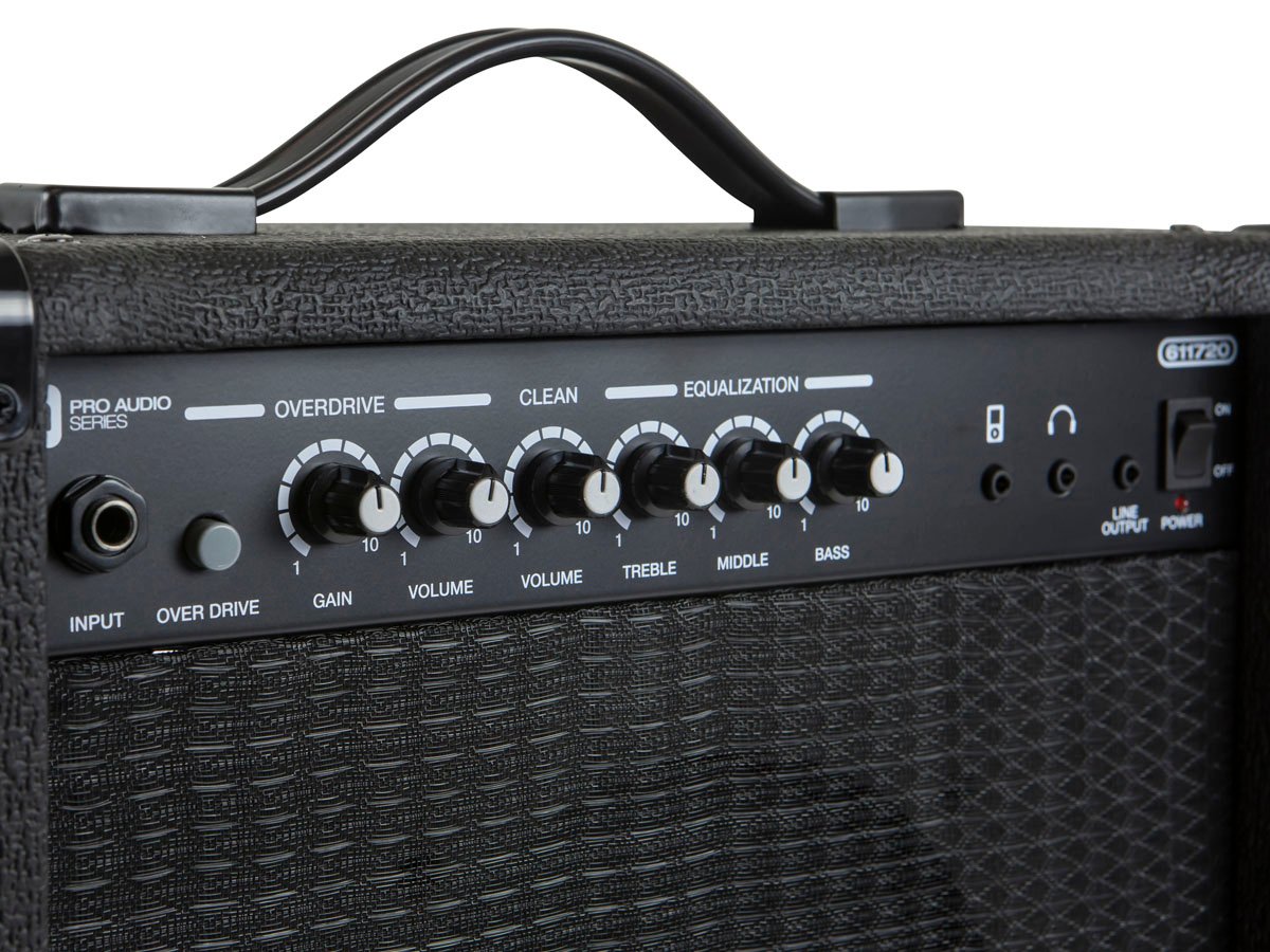 Monoprice 1x8 20-Watt Guitar Combo Amplifier with Overdrive
