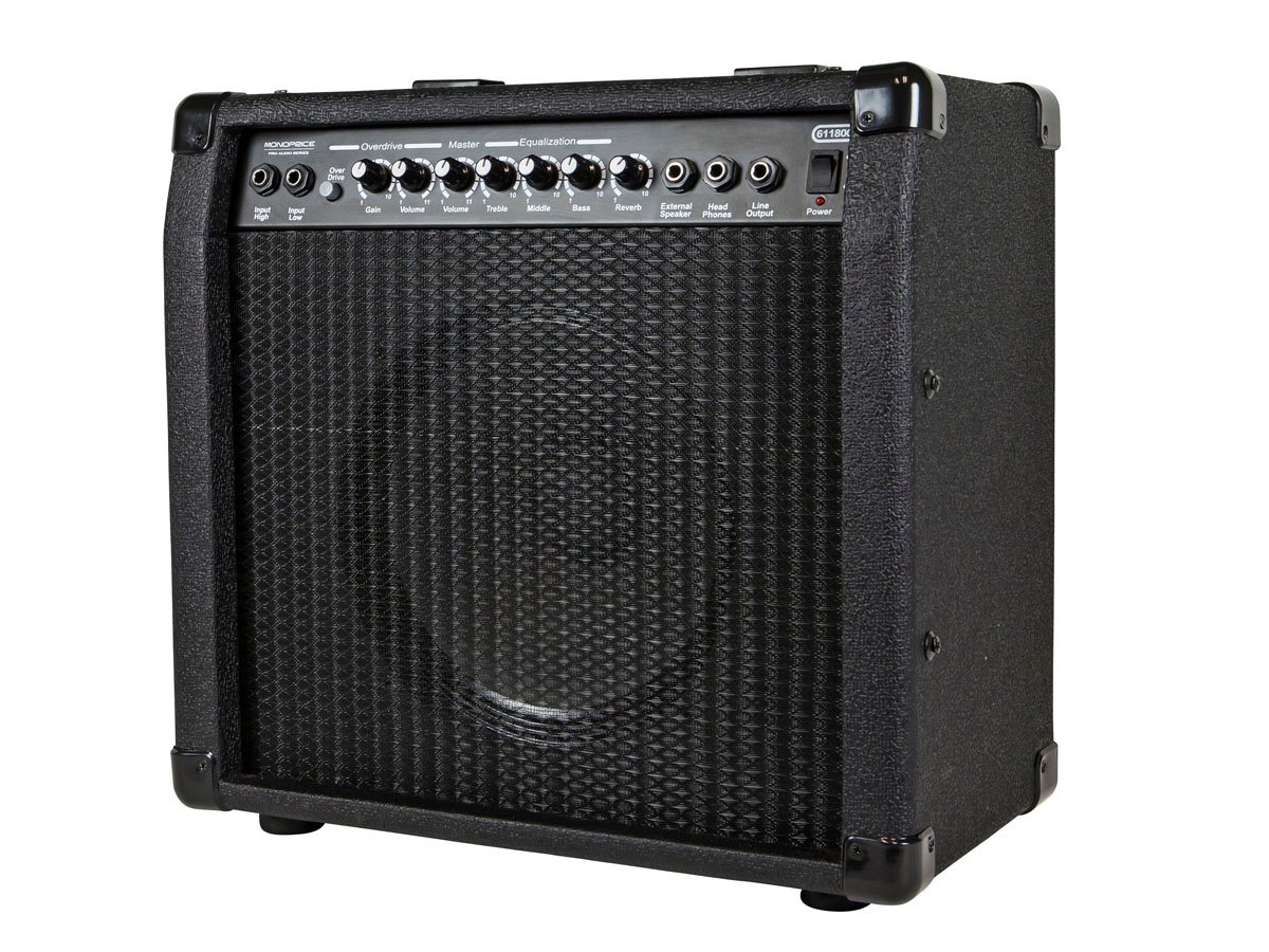 Stage Right by Monoprice 40-Watt, 1x10 Guitar Combo Amplifier with Spring Reverb - main image