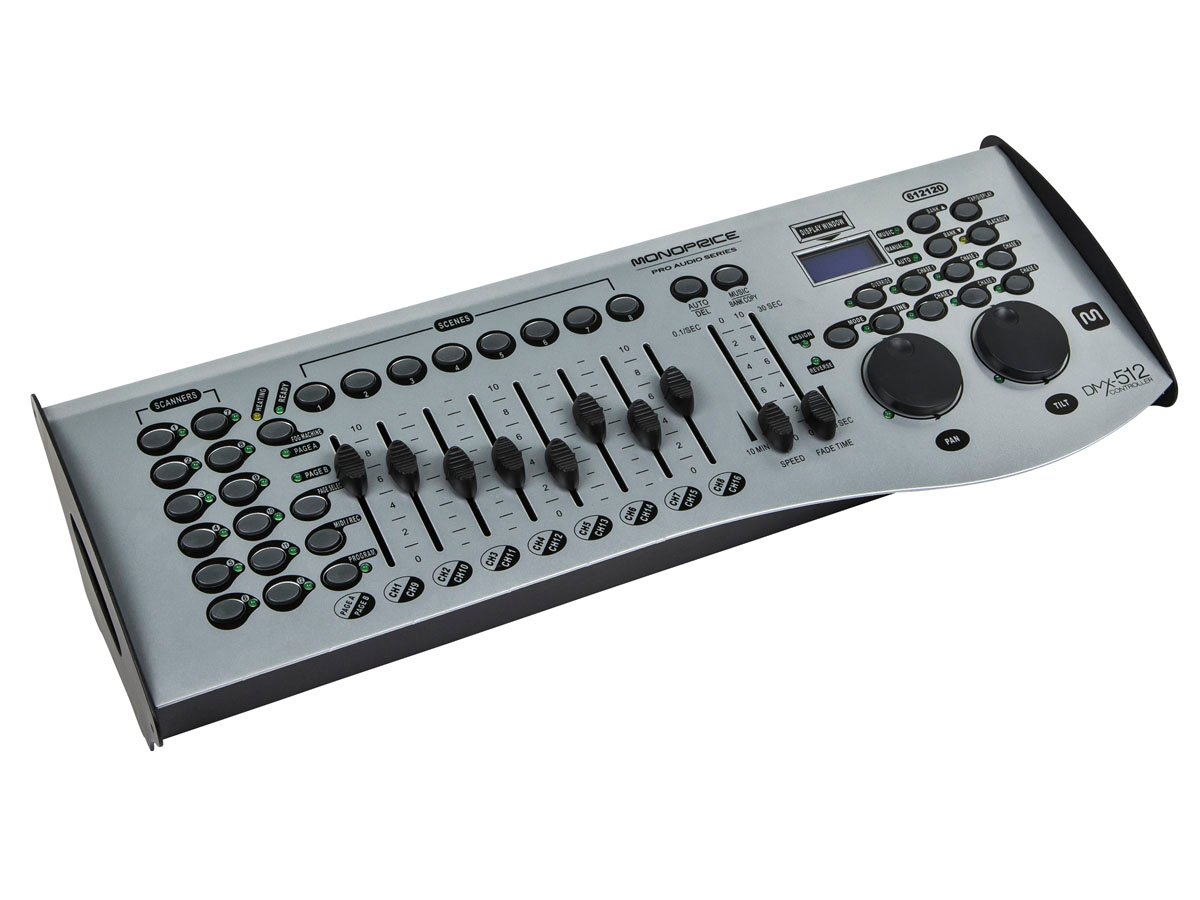 Stage Right Monoprice 192-Channel DMX-512 Stage Lighting Controller for Up To 12 Intelligent Lights - Monoprice.com